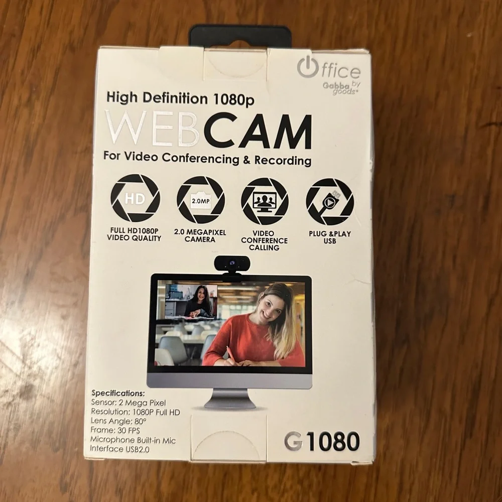G1080p HD Webcam - White and Black